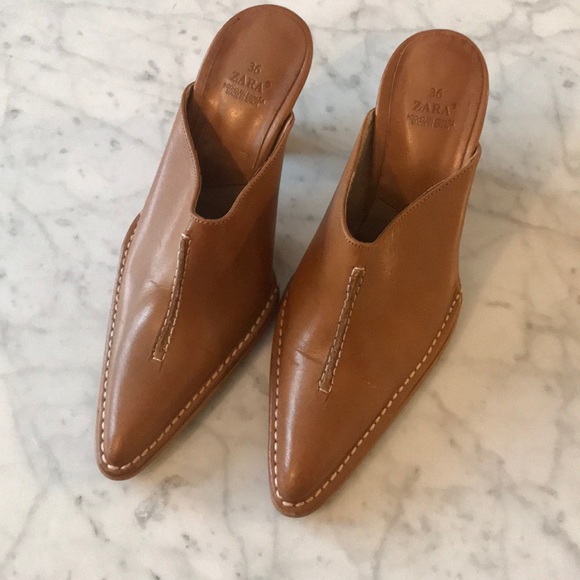 Zara Shoes - Zara size 36 camel mules